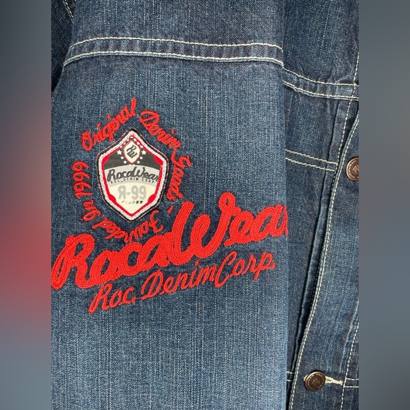 Rocawear Red Embroidered Denim Jacket - Picture 4 of 6